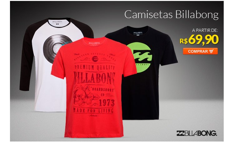 Camisetas Billabong A partir de R$ 69,90