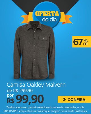 Oferta do Dia! Camisa Oakley Malvern