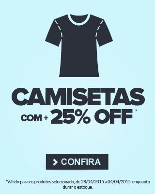 Camisetas com +30% off