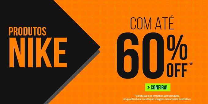 Nike com até 60% off