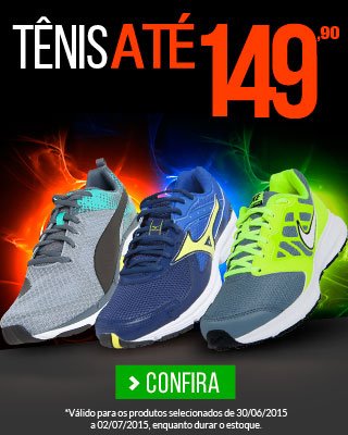 Tênis por até R$ 149,90