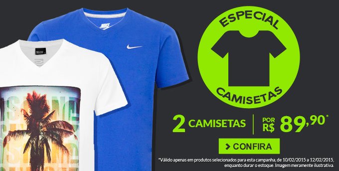 2 Camisetas por R$89,90