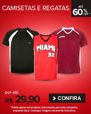 Camisetas Regatas por até 29,90