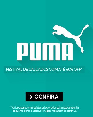Festival calçados Puma com até  60% Off