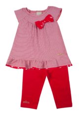 Conjunto Milon Laço Vermelho - infantil feminino